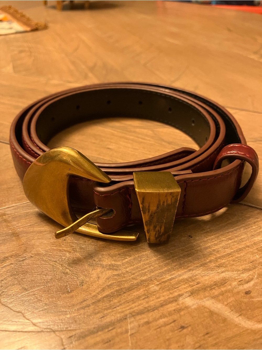 8 Other Reasons  Burgundy Leather Belt
